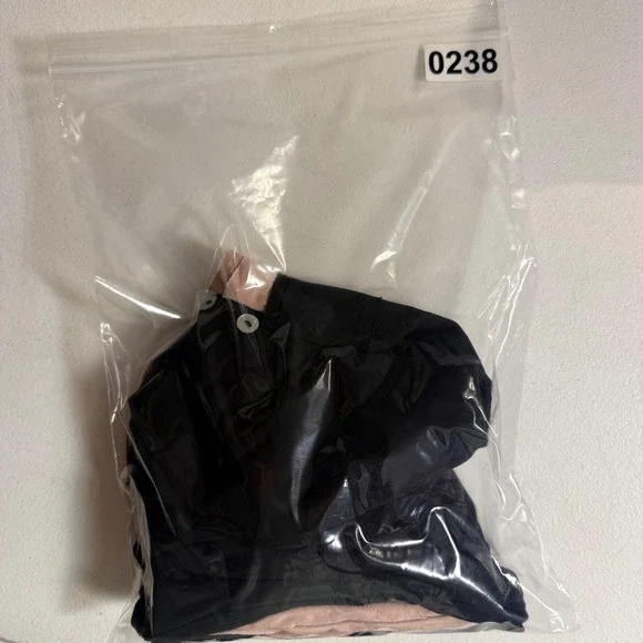 Womens L Henley Tank Top Black Tan Lightweight Minimal Casual Bundle Set of 2 - Picture 7 of 7